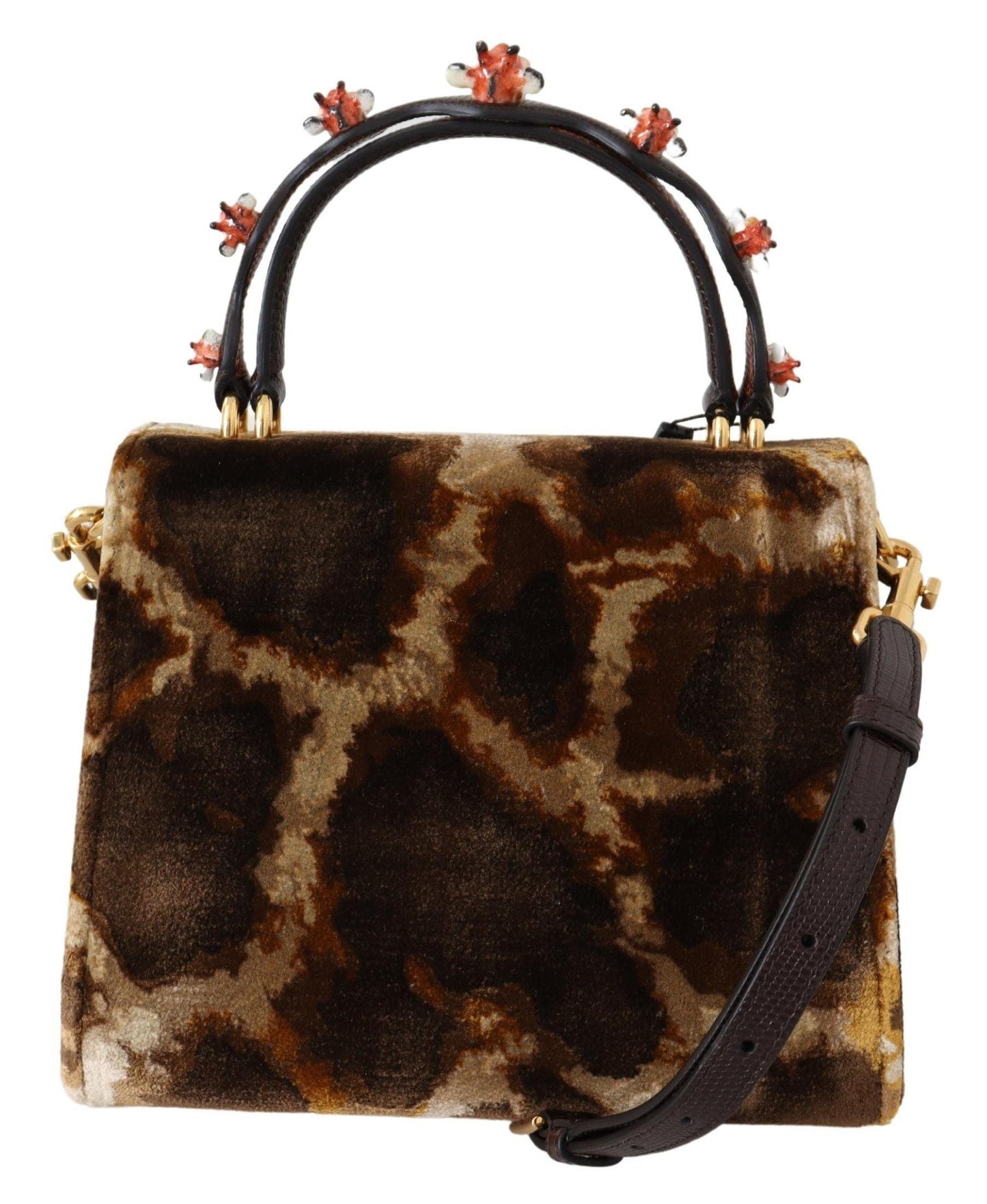 Sac de bienvenue Dolce & Gabbana à motif girafe élégant avec des accents dorés