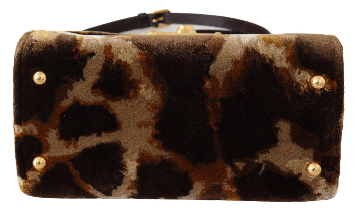 Sac de bienvenue Dolce & Gabbana à motif girafe élégant avec des accents dorés