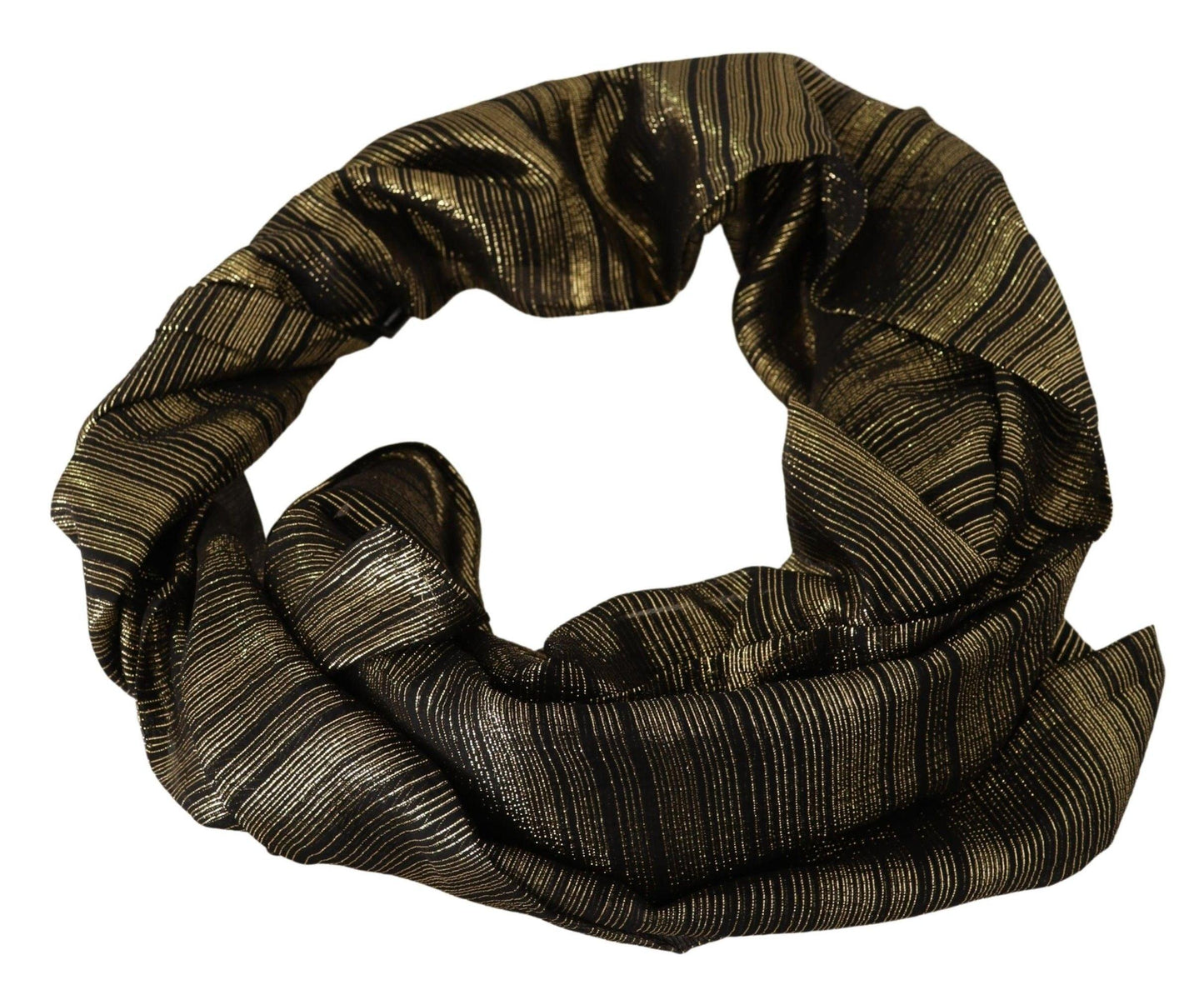 Foulard élégant en soie mélangée dorée Dolce & Gabbana