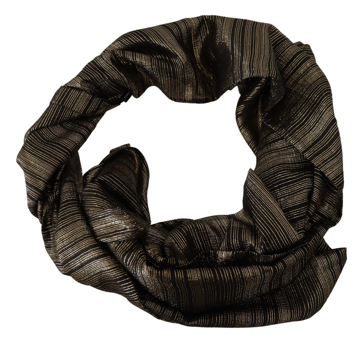 Foulard élégant en soie mélangée dorée Dolce & Gabbana