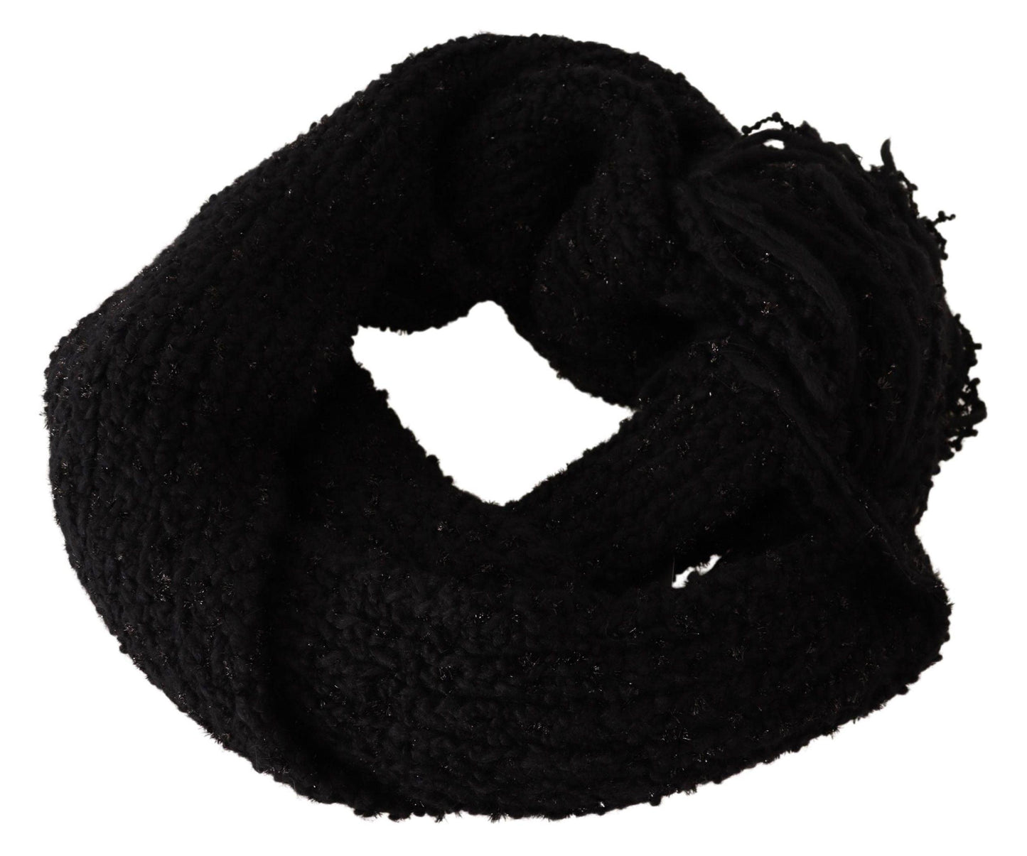 Écharpe élégante en laine mélangée noire Dolce & Gabbana