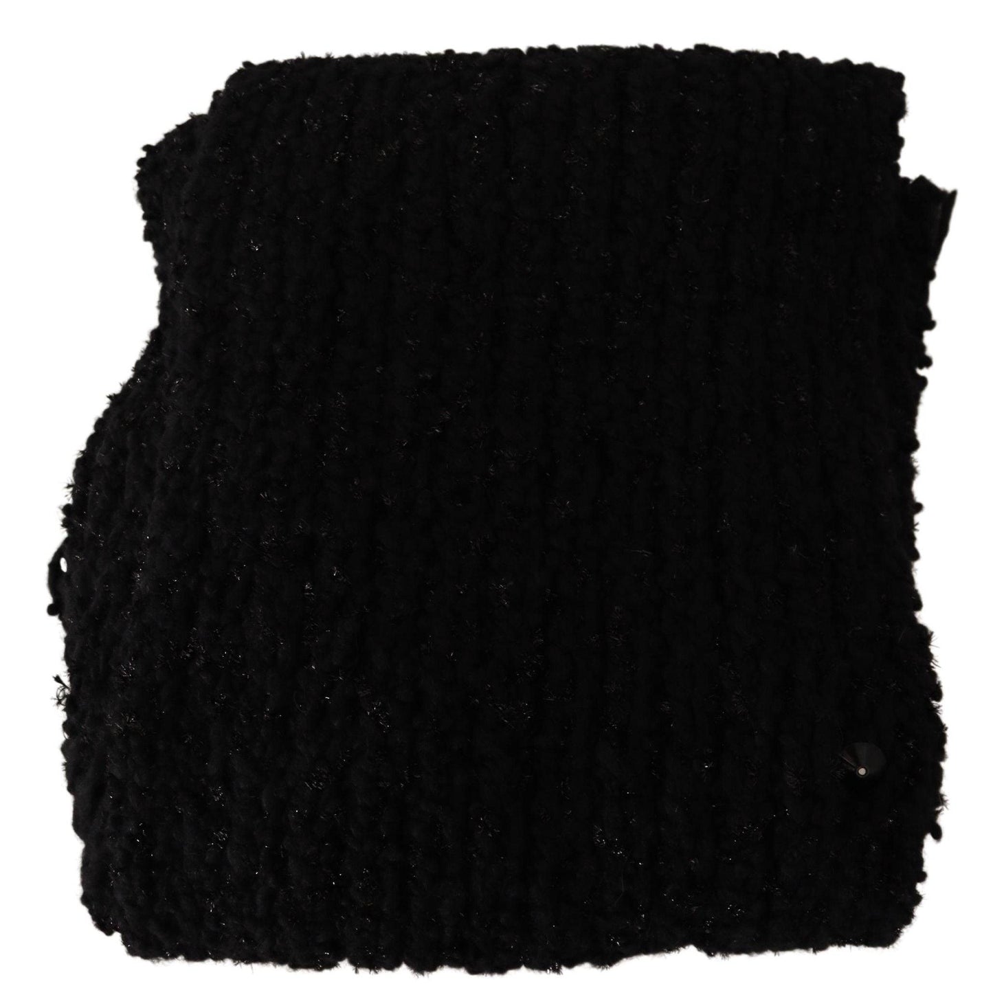 Écharpe élégante en laine mélangée noire Dolce & Gabbana