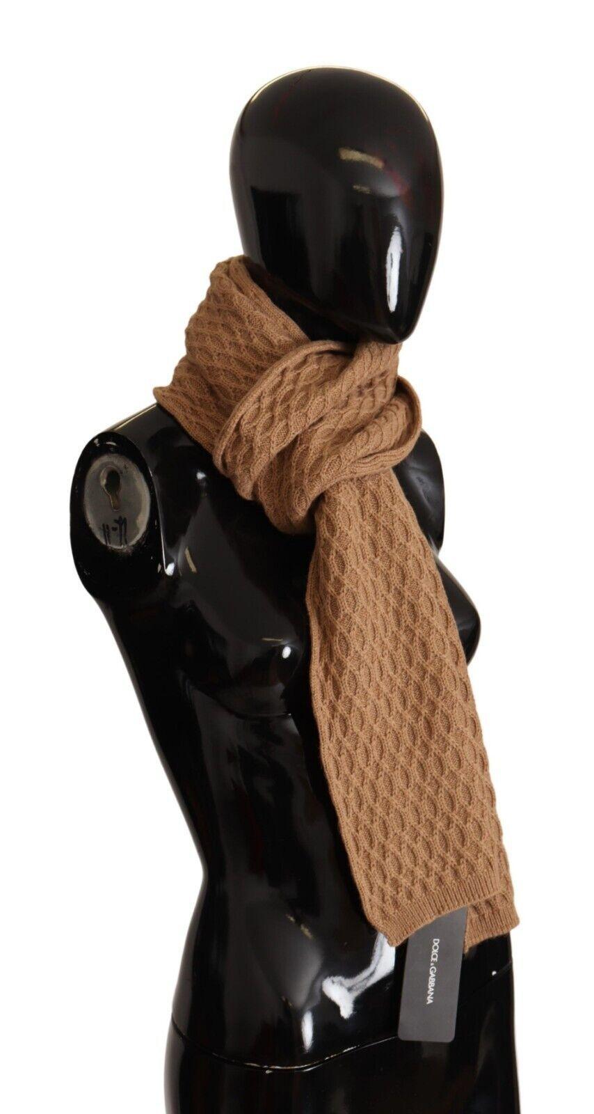 Écharpe élégante en tricot marron foncé Dolce & Gabbana