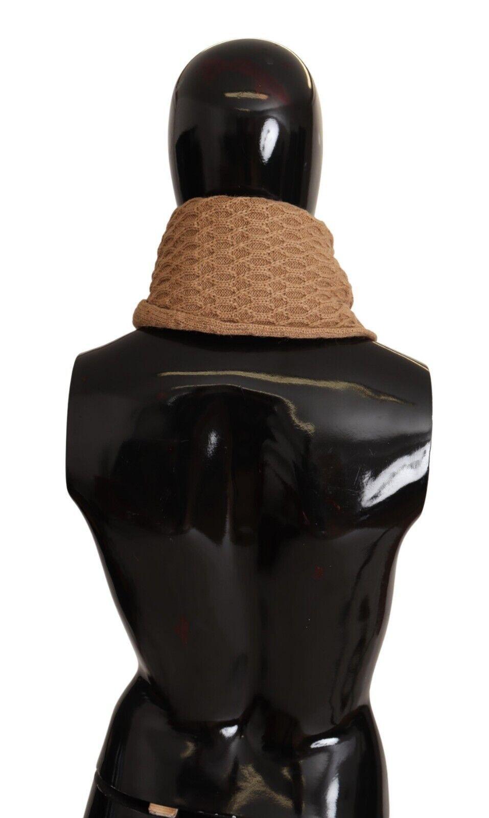Écharpe élégante en tricot marron foncé Dolce & Gabbana