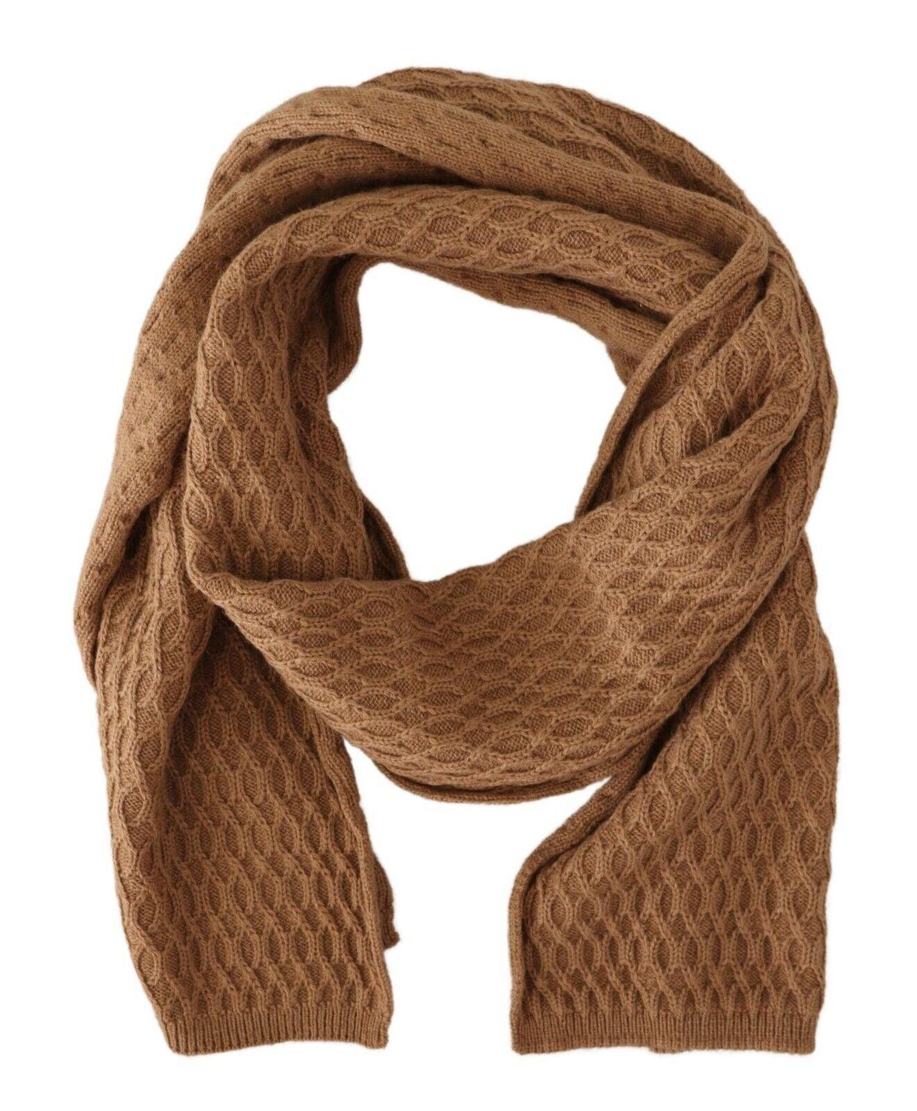 Écharpe élégante en tricot marron foncé Dolce & Gabbana