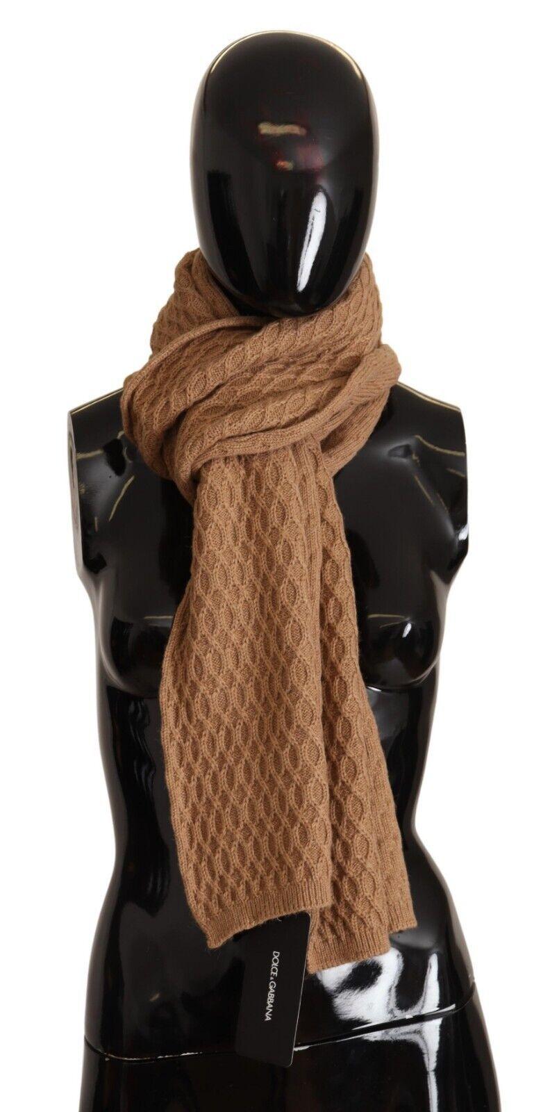 Écharpe élégante en tricot marron foncé Dolce & Gabbana