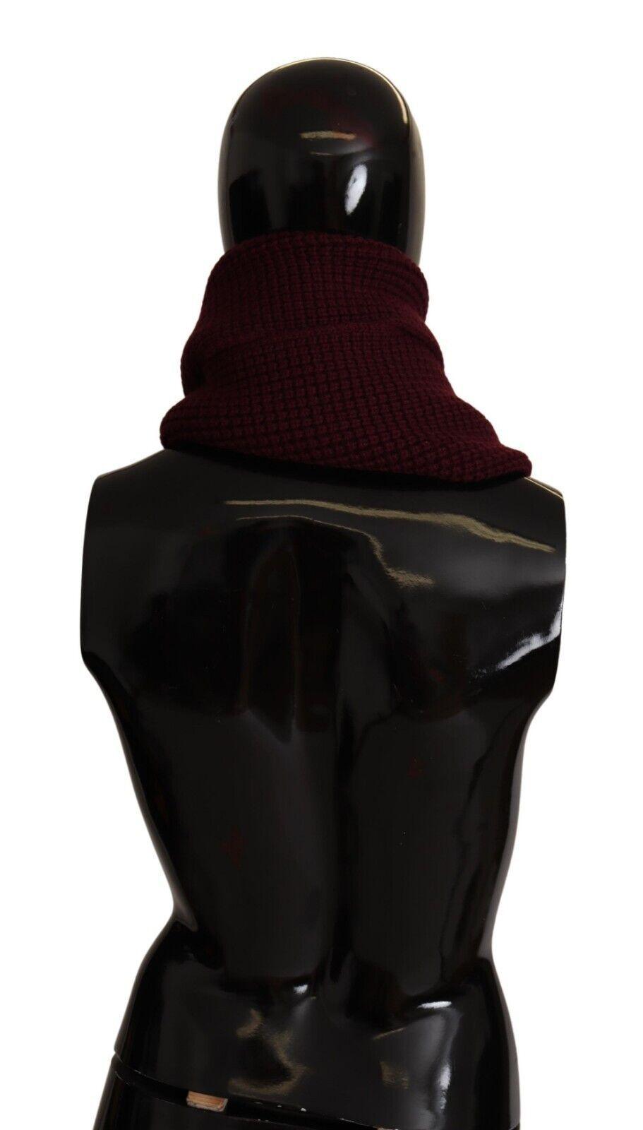 Écharpe élégante en tricot de cachemire Dolce & Gabbana en rouge foncé