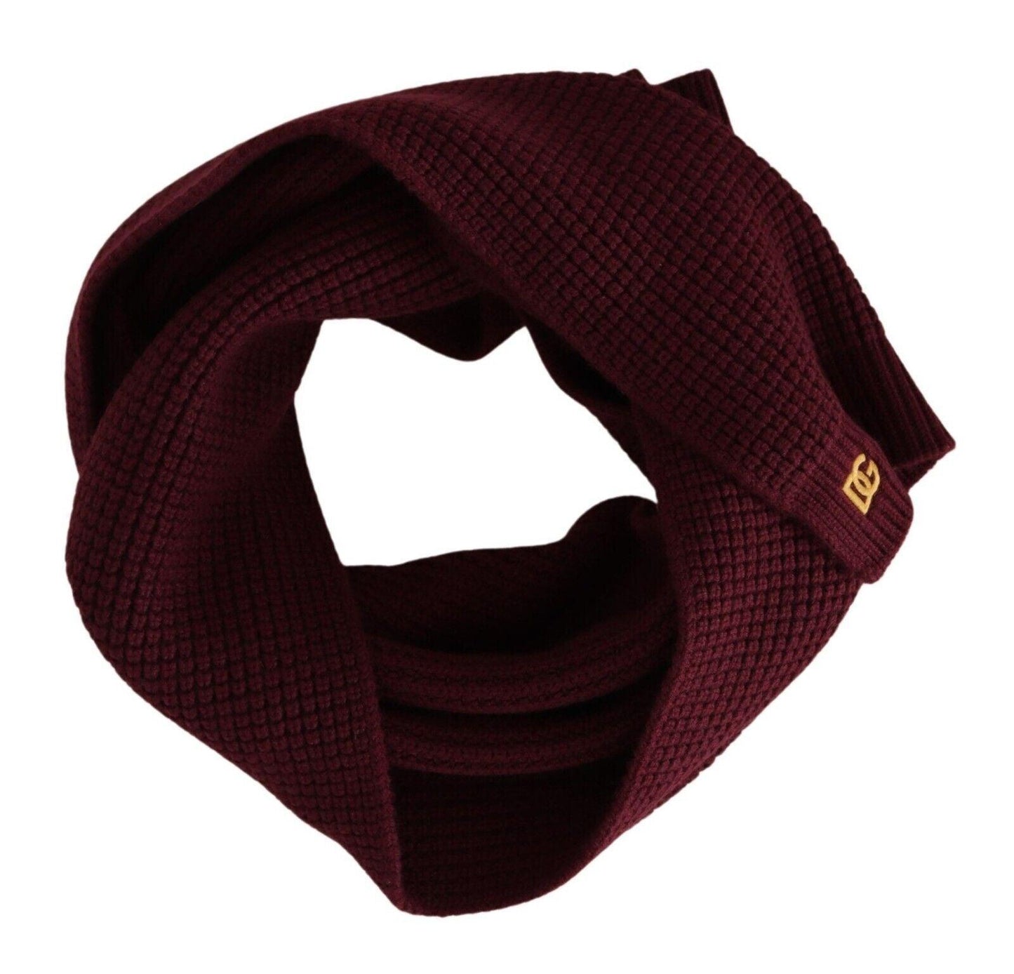 Écharpe élégante en tricot de cachemire Dolce & Gabbana en rouge foncé
