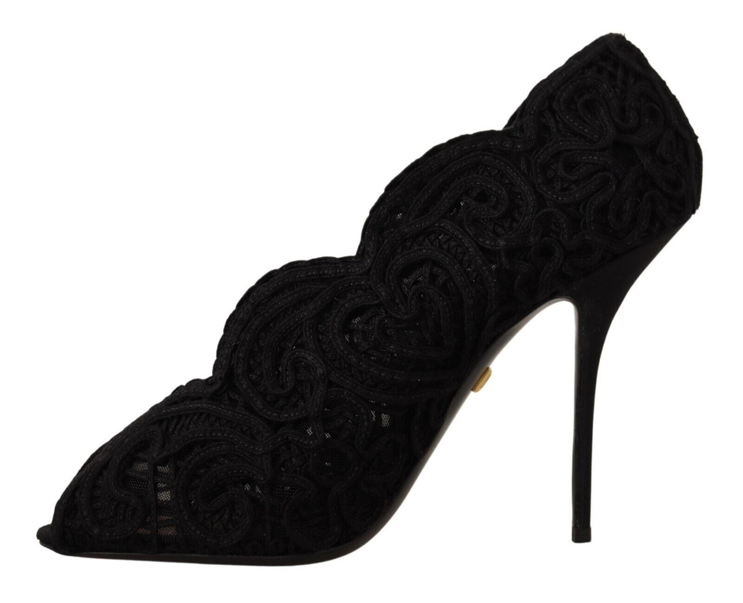 Escarpins à talons aiguilles élégants en dentelle noire Dolce & Gabbana