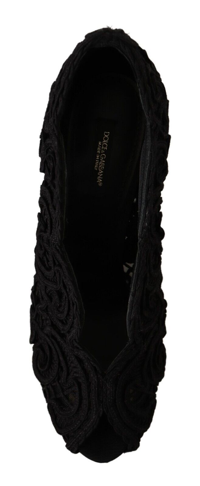 Escarpins à talons aiguilles élégants en dentelle noire Dolce & Gabbana