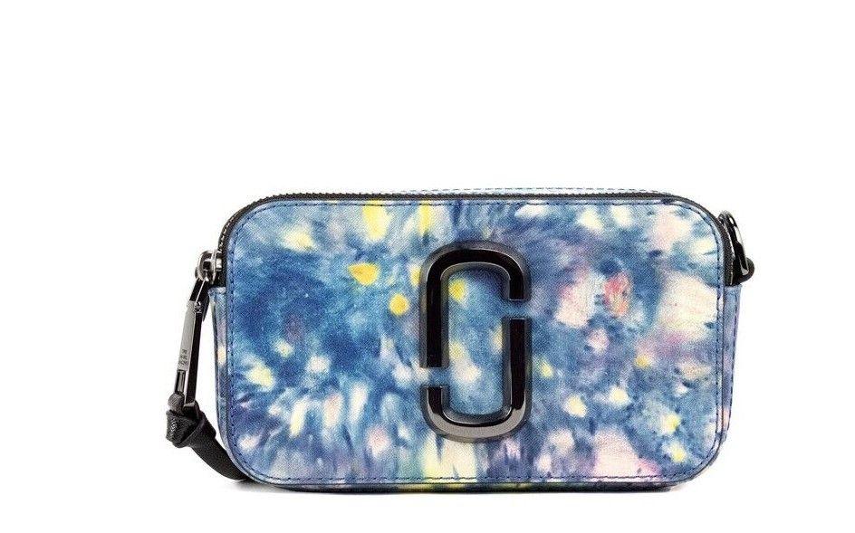 Sac à bandoulière en cuir imprimé bleu aquarelle de Marc Jacobs The Snapshot