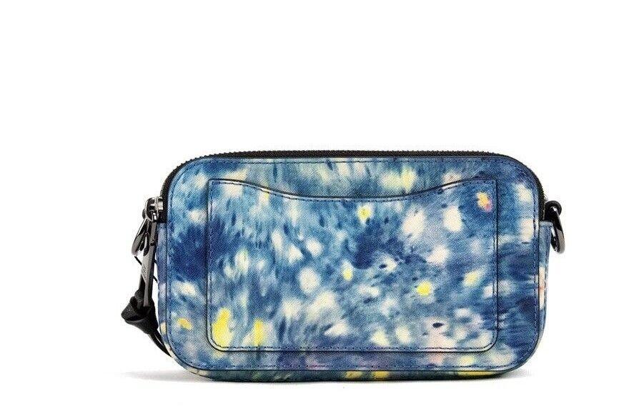 Sac à bandoulière en cuir imprimé bleu aquarelle de Marc Jacobs The Snapshot