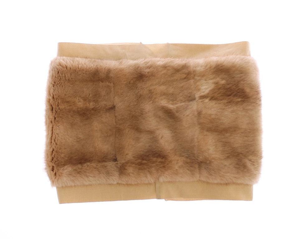 Écharpe en fourrure de vison beige exclusive Dolce & Gabbana