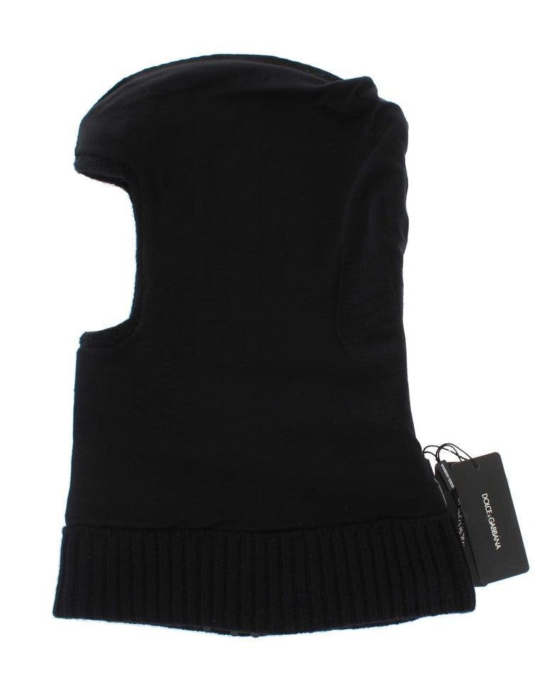 Foulard à capuche élégant à paillettes noires Dolce & Gabbana