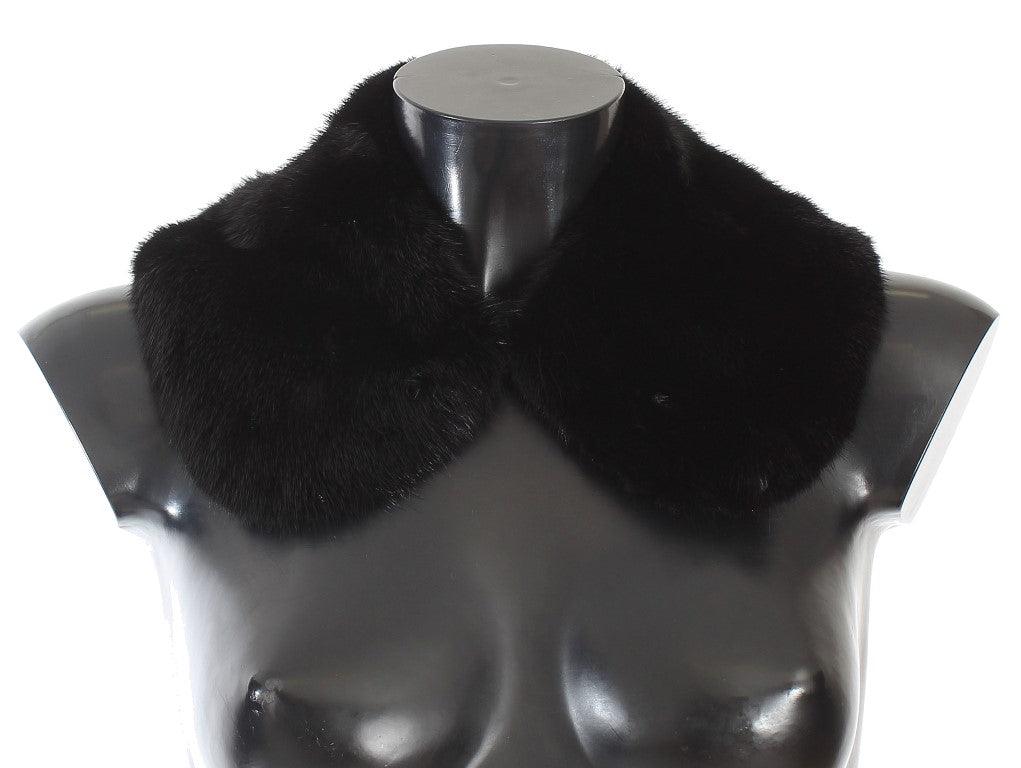Foulard élégant en fourrure de vison noire Dolce & Gabbana