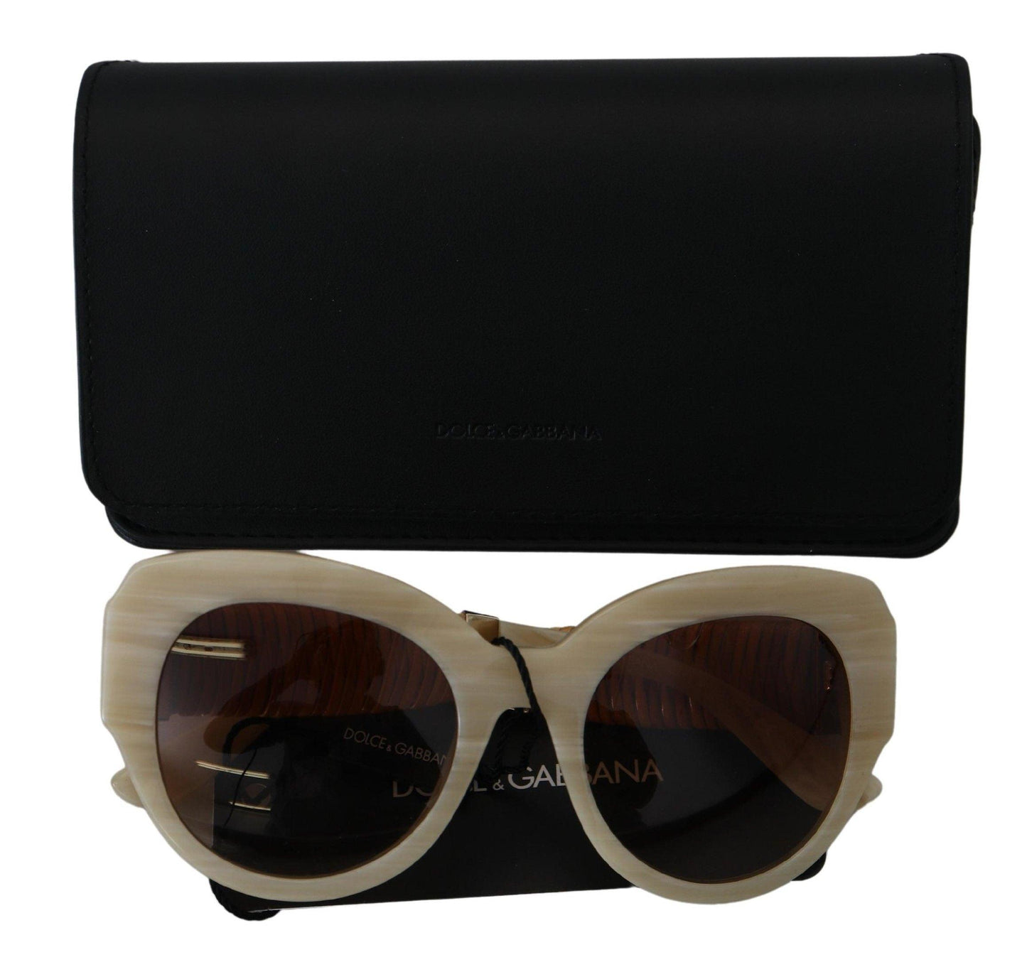 Lunettes de soleil pour femme Dolce & Gabbana en acétate beige chic