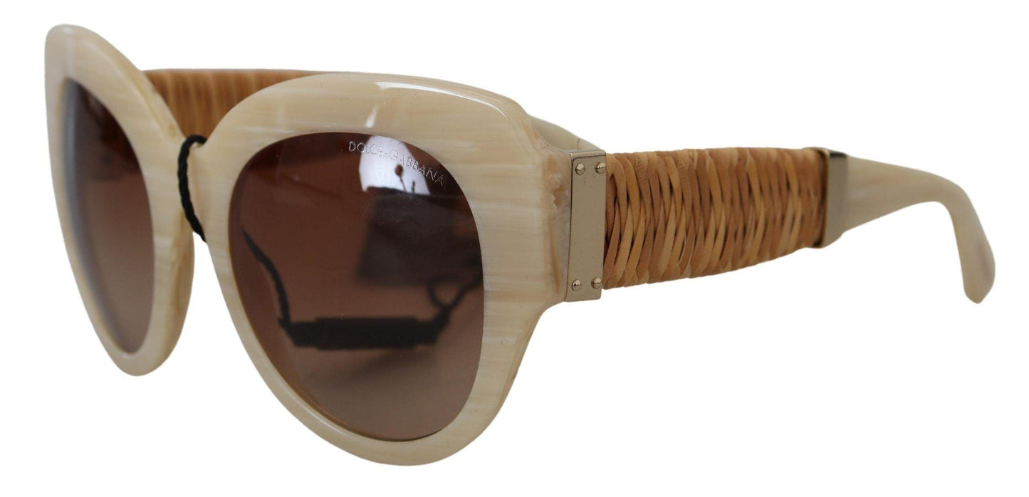 Lunettes de soleil pour femme Dolce & Gabbana en acétate beige chic