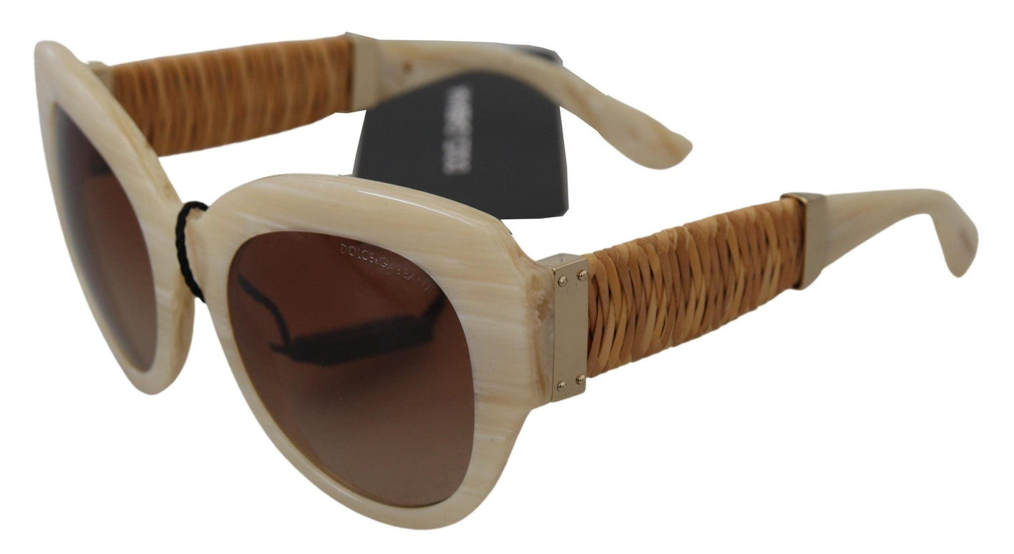 Lunettes de soleil pour femme Dolce & Gabbana en acétate beige chic
