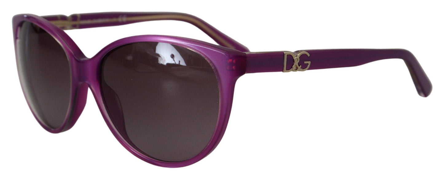 Lunettes de soleil rondes en acétate violet chic Dolce & Gabbana