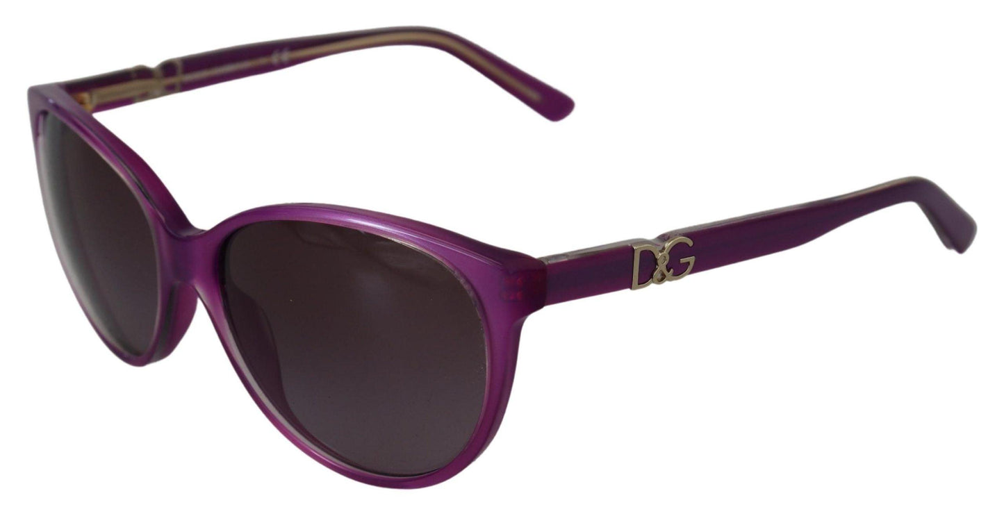 Lunettes de soleil rondes en acétate violet chic Dolce & Gabbana
