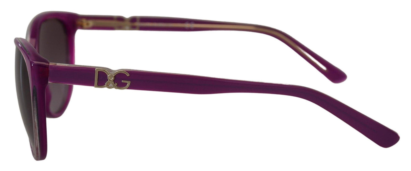Lunettes de soleil rondes en acétate violet chic Dolce & Gabbana