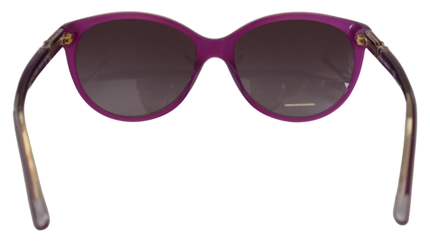 Lunettes de soleil rondes en acétate violet chic Dolce & Gabbana