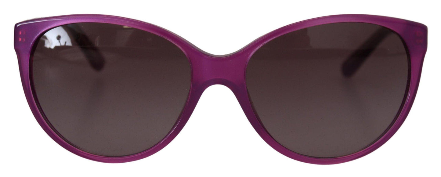 Lunettes de soleil rondes en acétate violet chic Dolce & Gabbana