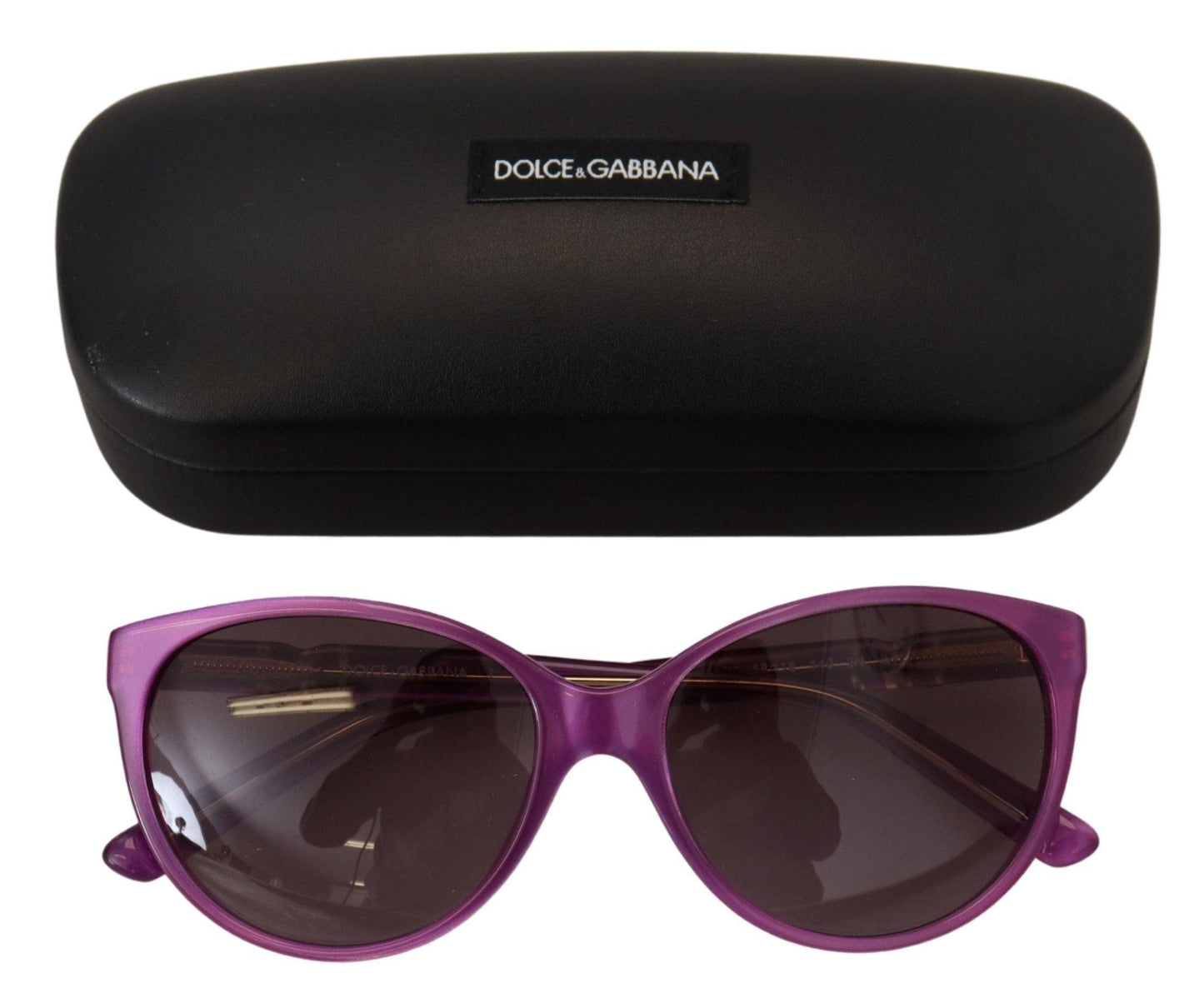 Lunettes de soleil rondes en acétate violet chic Dolce & Gabbana
