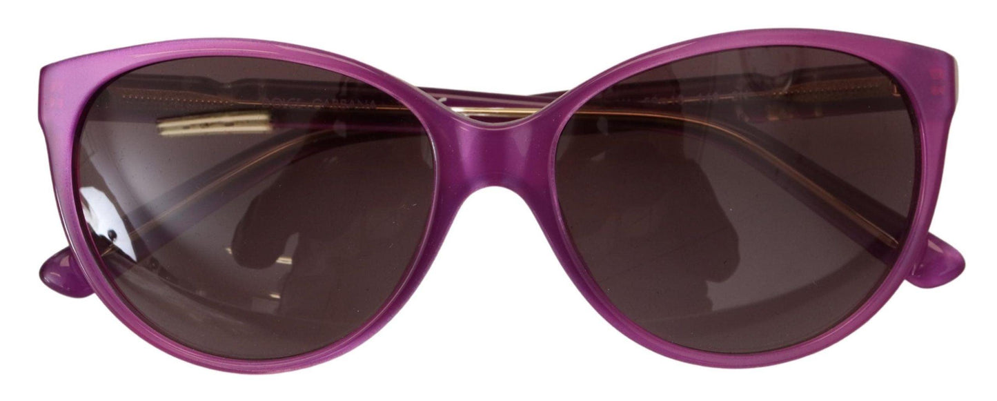 Lunettes de soleil rondes en acétate violet chic Dolce & Gabbana