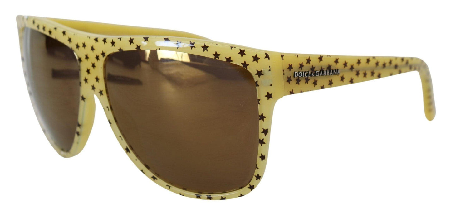 Lunettes de soleil carrées Stellar Chic de Dolce & Gabbana en jaune