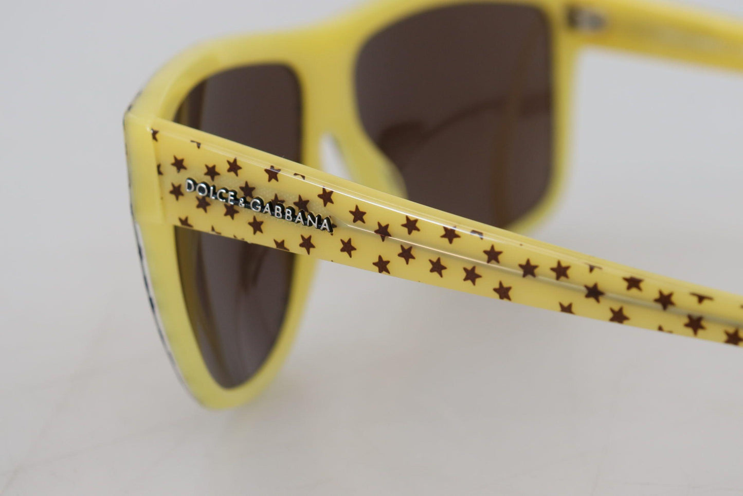 Lunettes de soleil carrées Stellar Chic de Dolce & Gabbana en jaune
