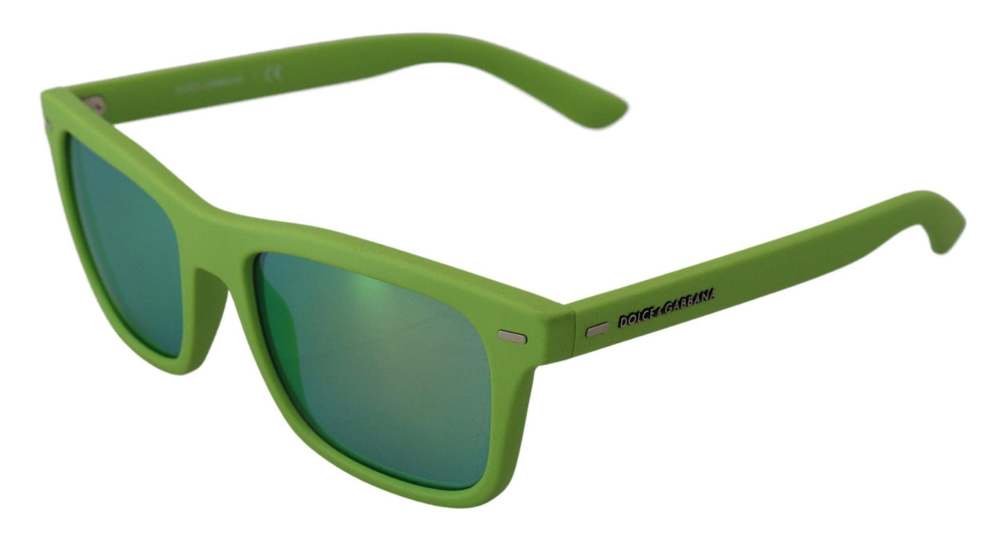 Lunettes de soleil à monture intégrale chic vert acide Dolce & Gabbana