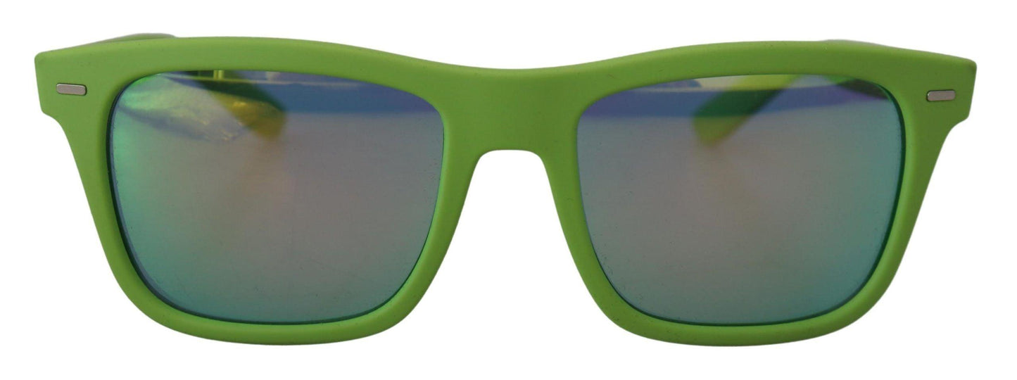 Lunettes de soleil à monture intégrale chic vert acide Dolce & Gabbana