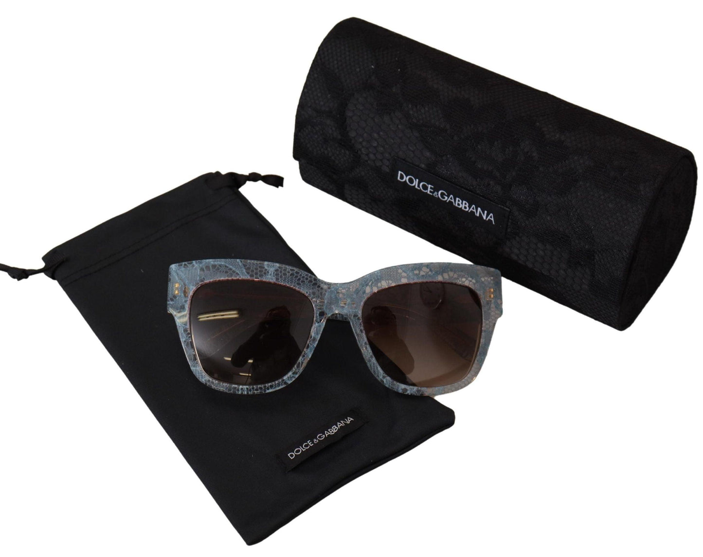 Lunettes de soleil élégantes à bordures en dentelle Dolce & Gabbana