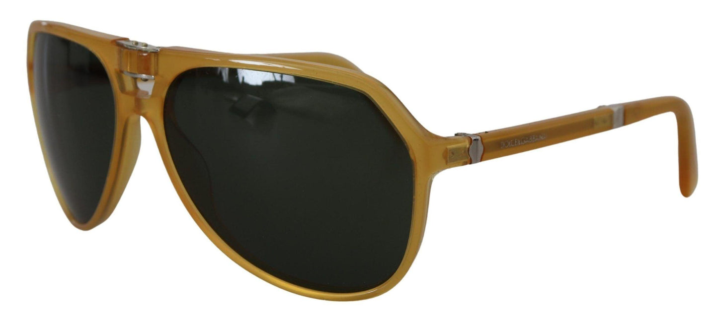 Lunettes de soleil aviateur en acétate jaune chic Dolce & Gabbana