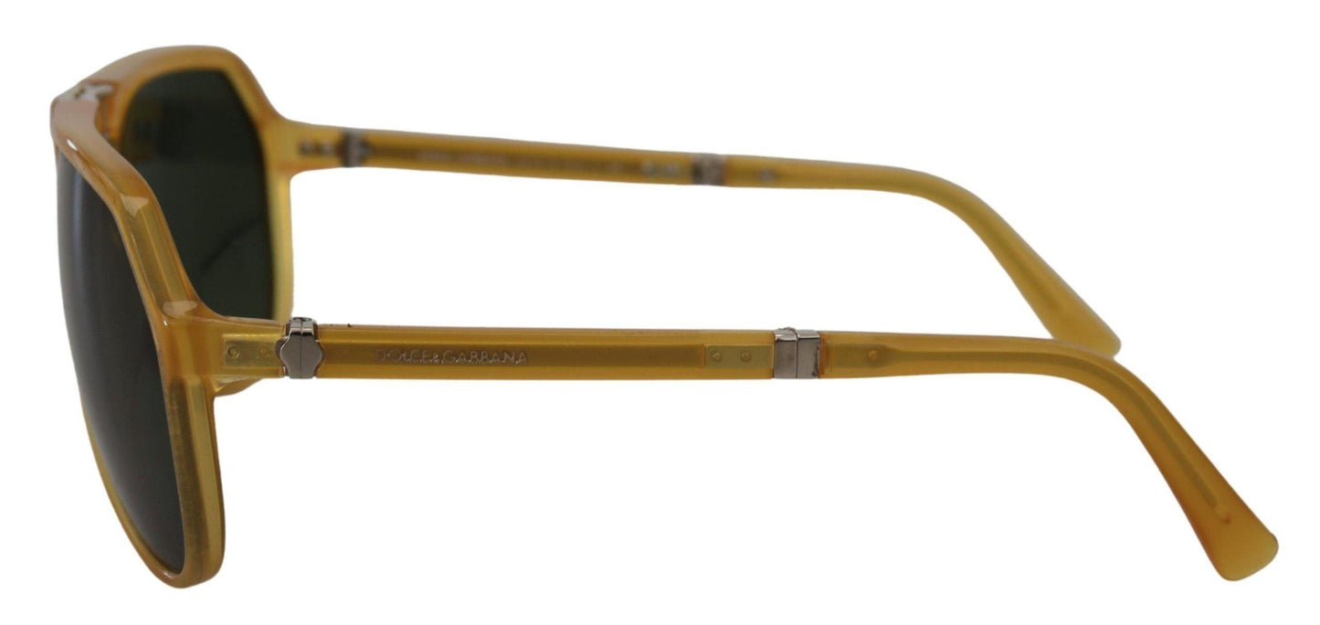 Lunettes de soleil aviateur en acétate jaune chic Dolce & Gabbana