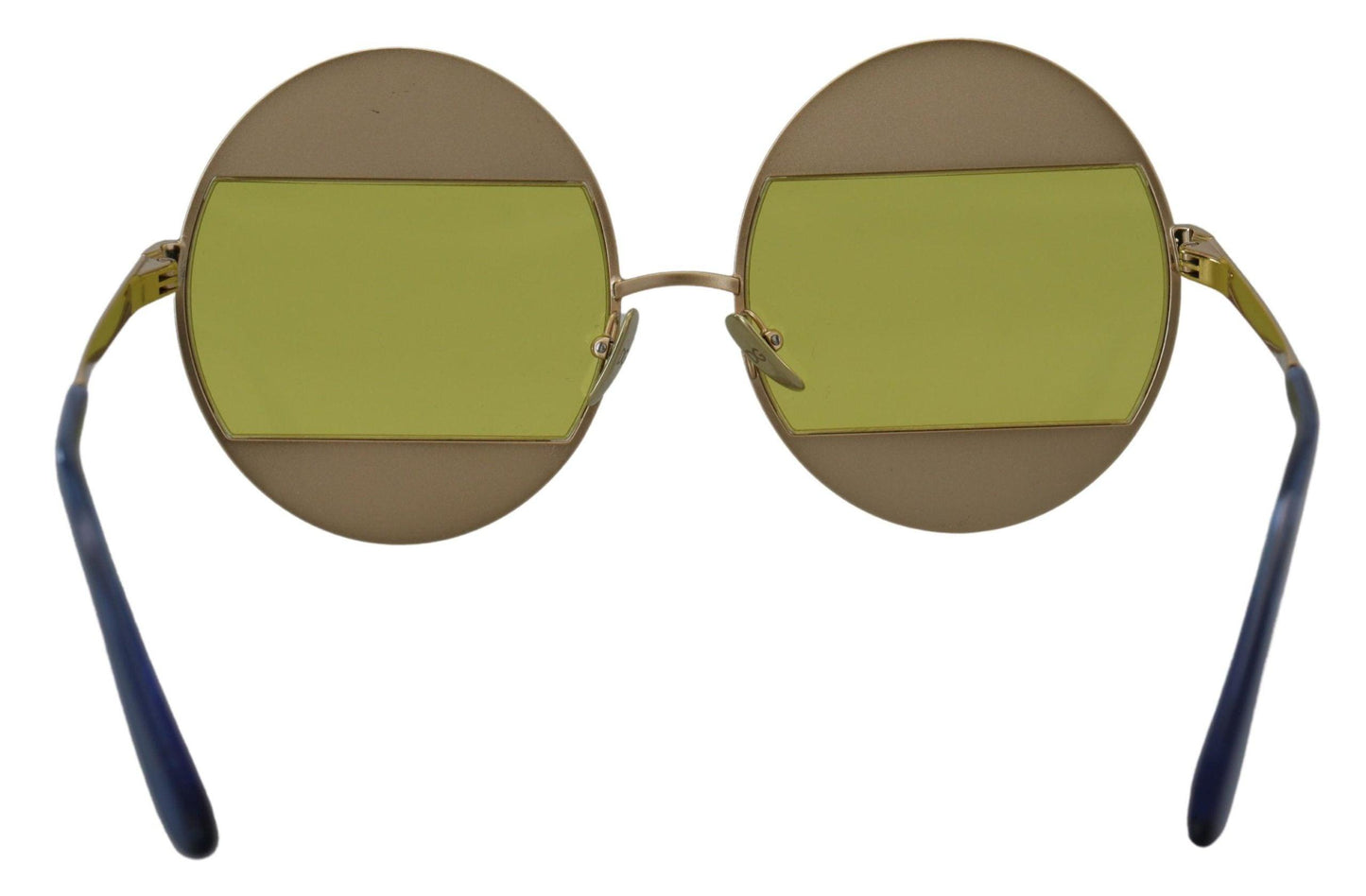 Lunettes de soleil ovales dorées ornées de cristaux Dolce & Gabbana