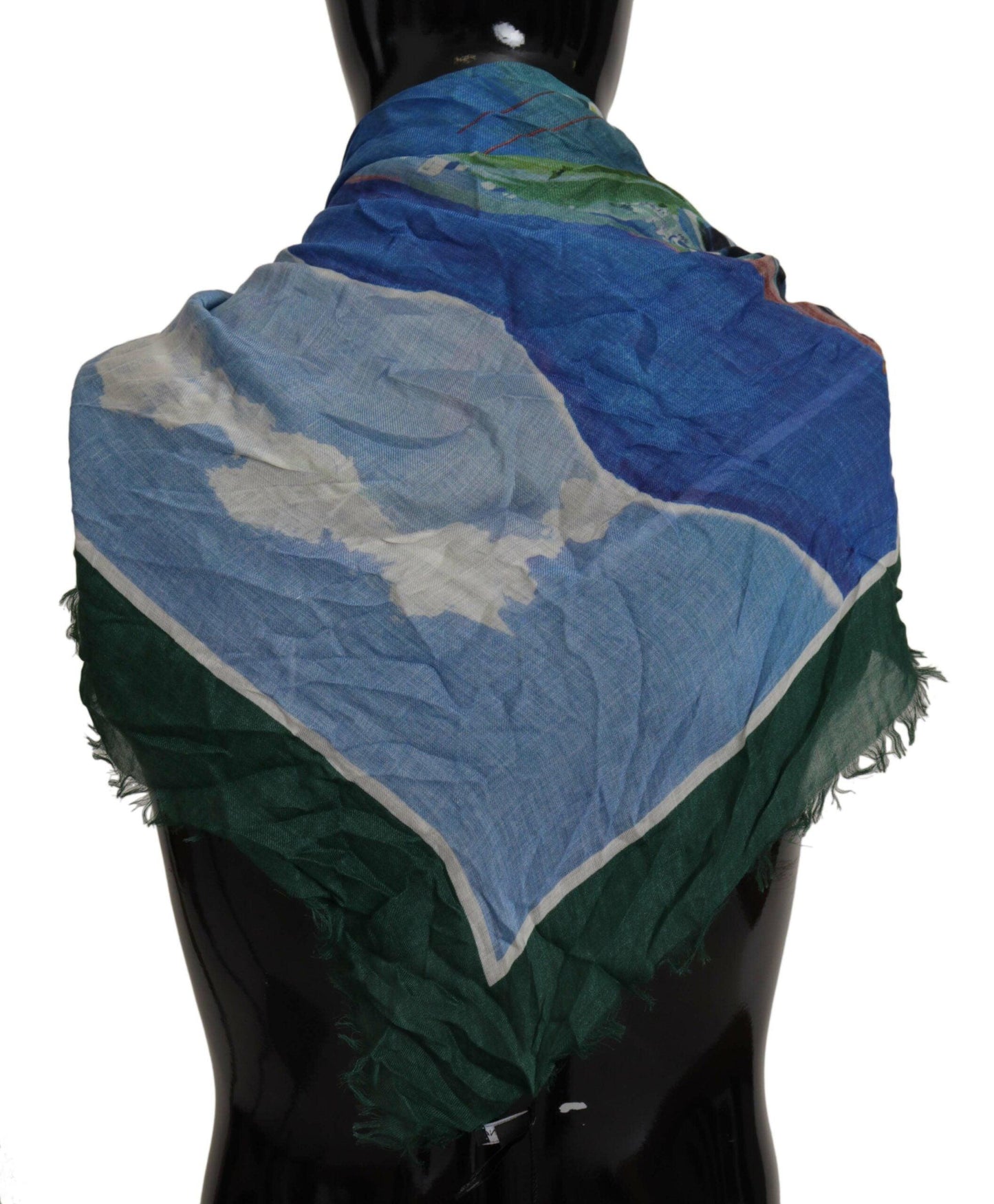 Foulard carré en soie mélangée multicolore élégant Dolce & Gabbana