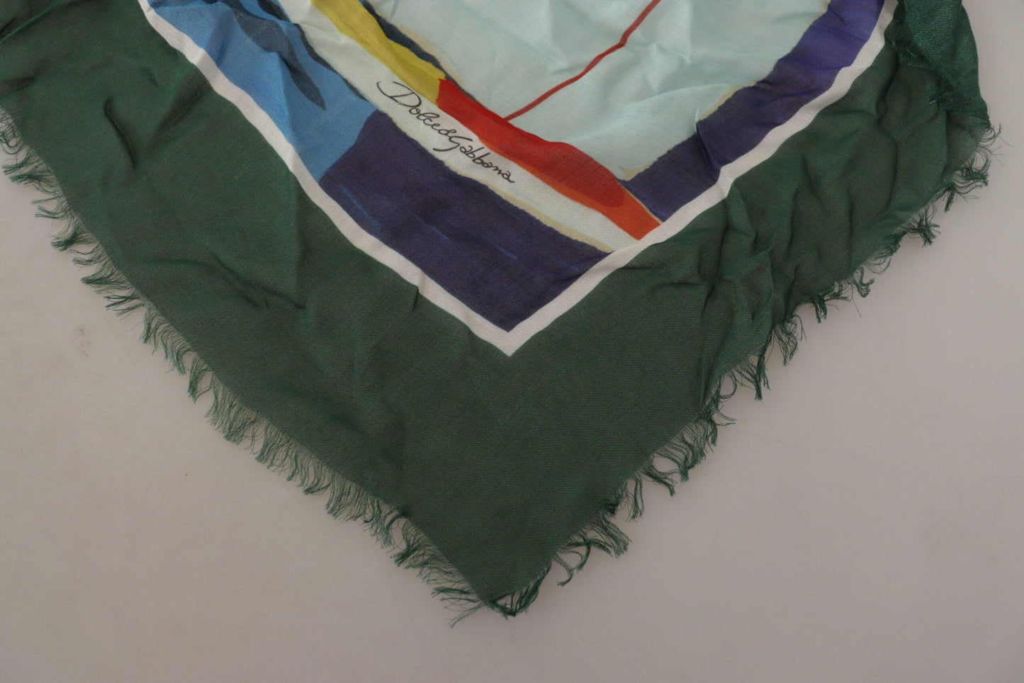 Foulard carré en soie mélangée multicolore élégant Dolce & Gabbana