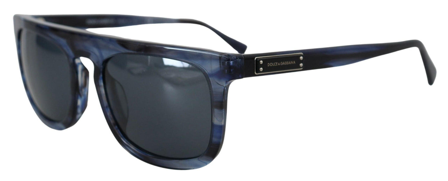Lunettes de soleil élégantes en acétate bleu Dolce & Gabbana