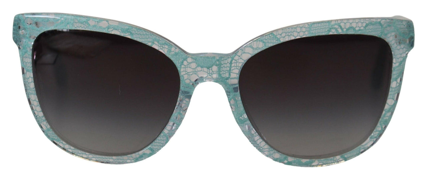 Lunettes de soleil élégantes Dolce & Gabbana avec détails en dentelle bleue
