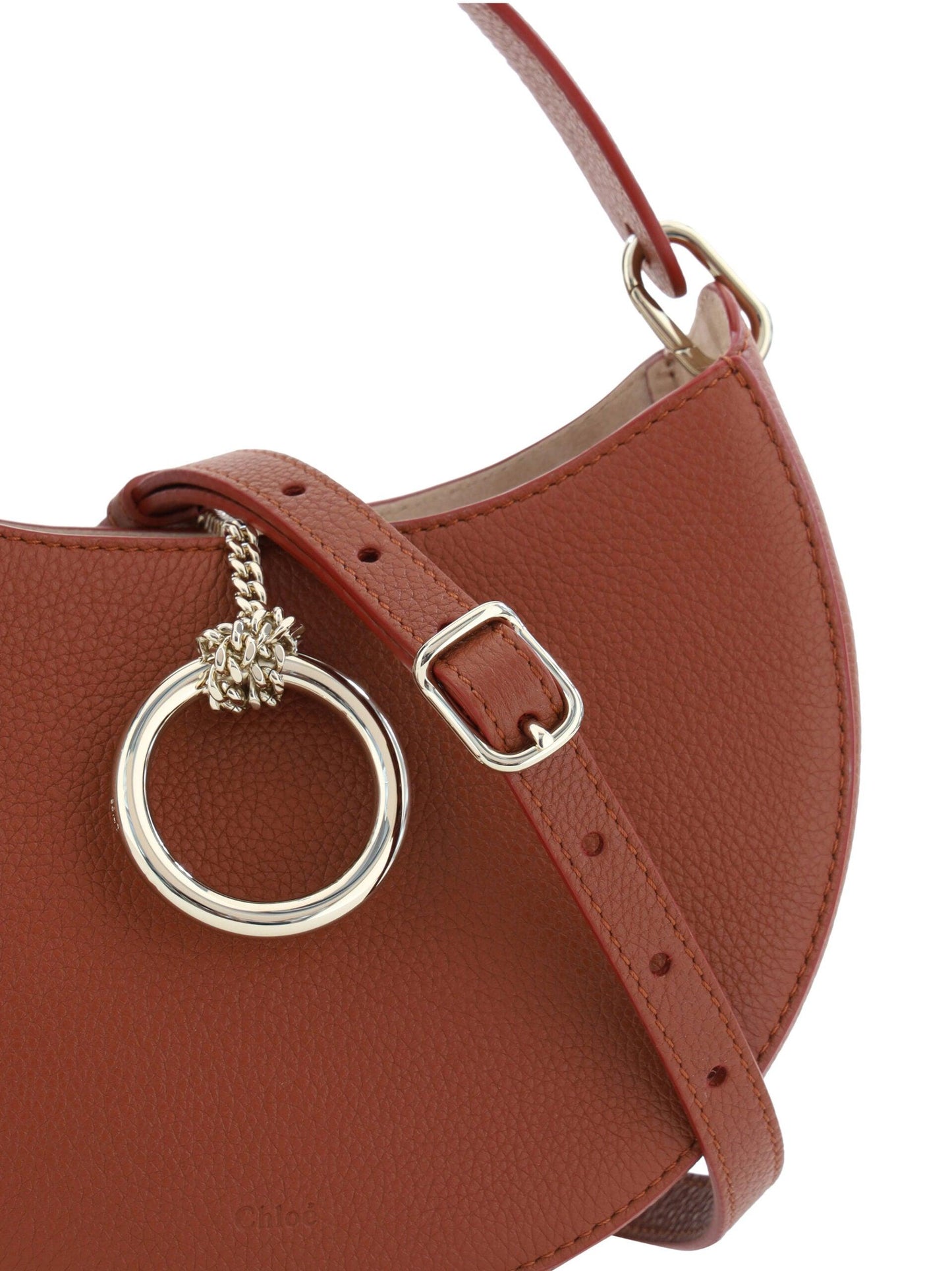 Petit sac à bandoulière en cuir marron Arlene de Chloe Sepia
