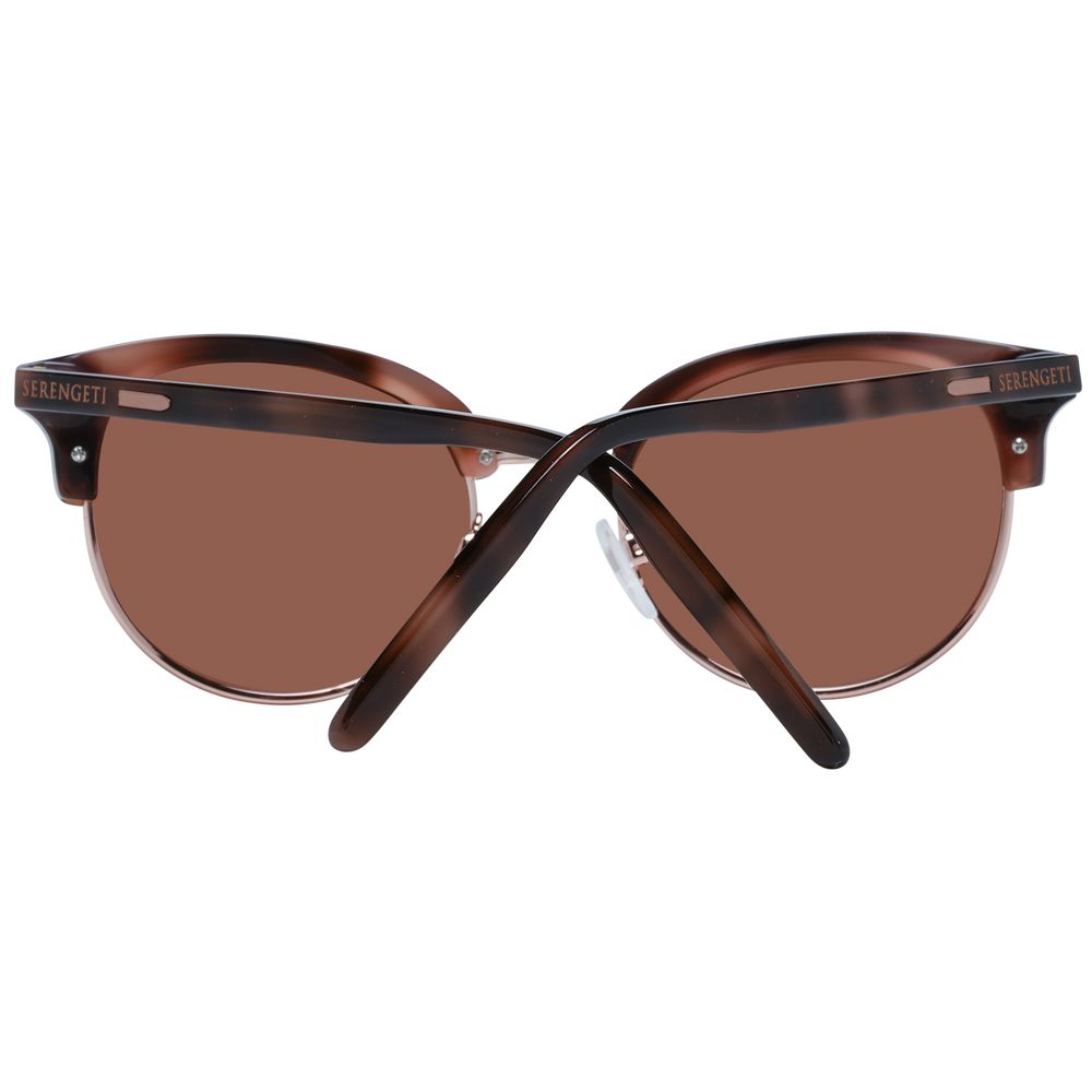 Serengeti Brown Acetate & Metal Sunglasses