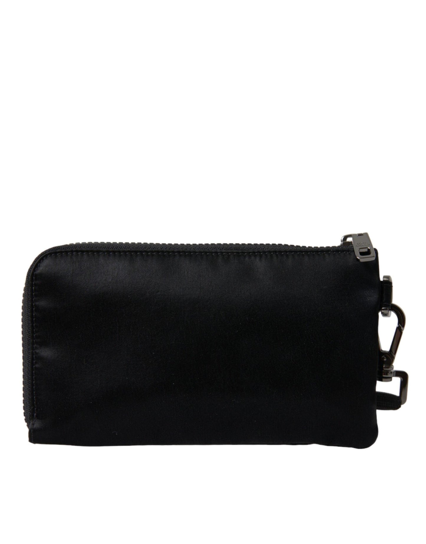 Pochette en nylon et cuir noir de luxe Dolce & Gabbana