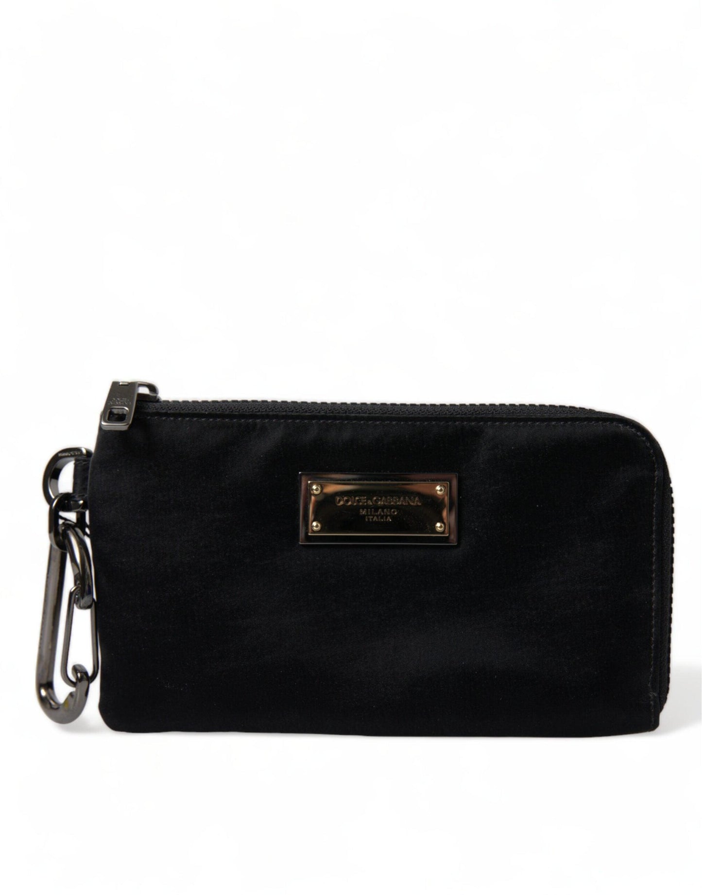 Pochette en nylon et cuir de veau de luxe Dolce & Gabbana