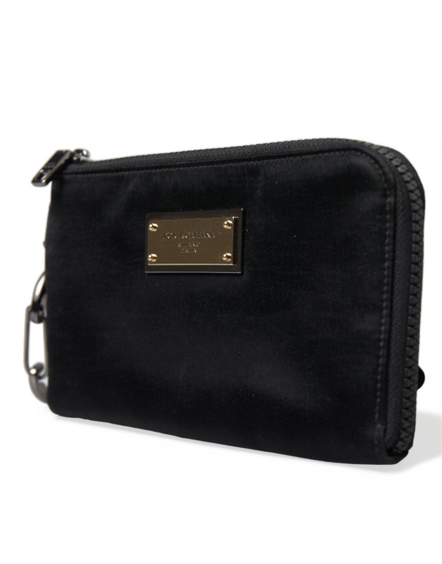 Pochette en nylon et cuir de veau de luxe Dolce & Gabbana