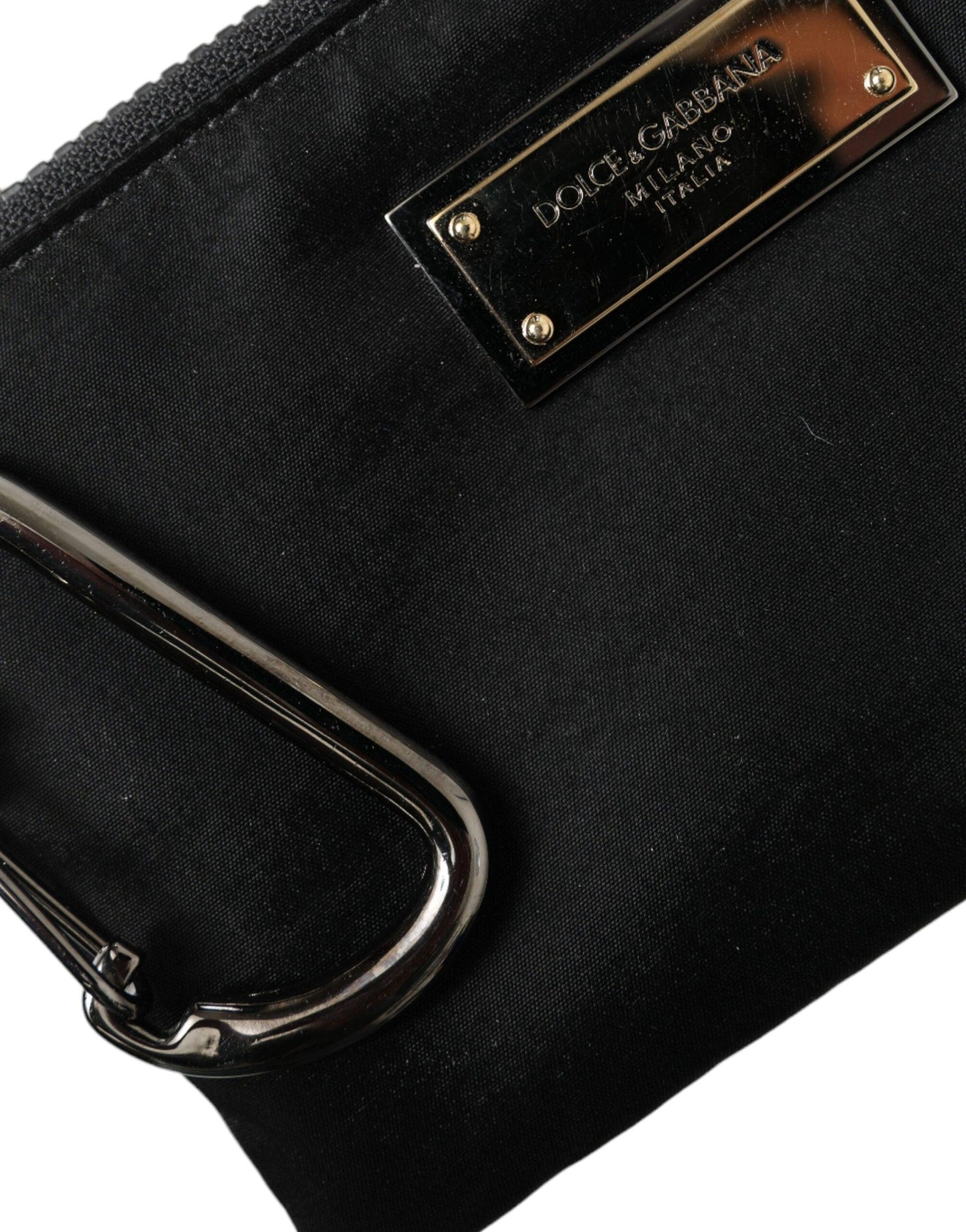 Pochette en nylon et cuir de veau de luxe Dolce & Gabbana