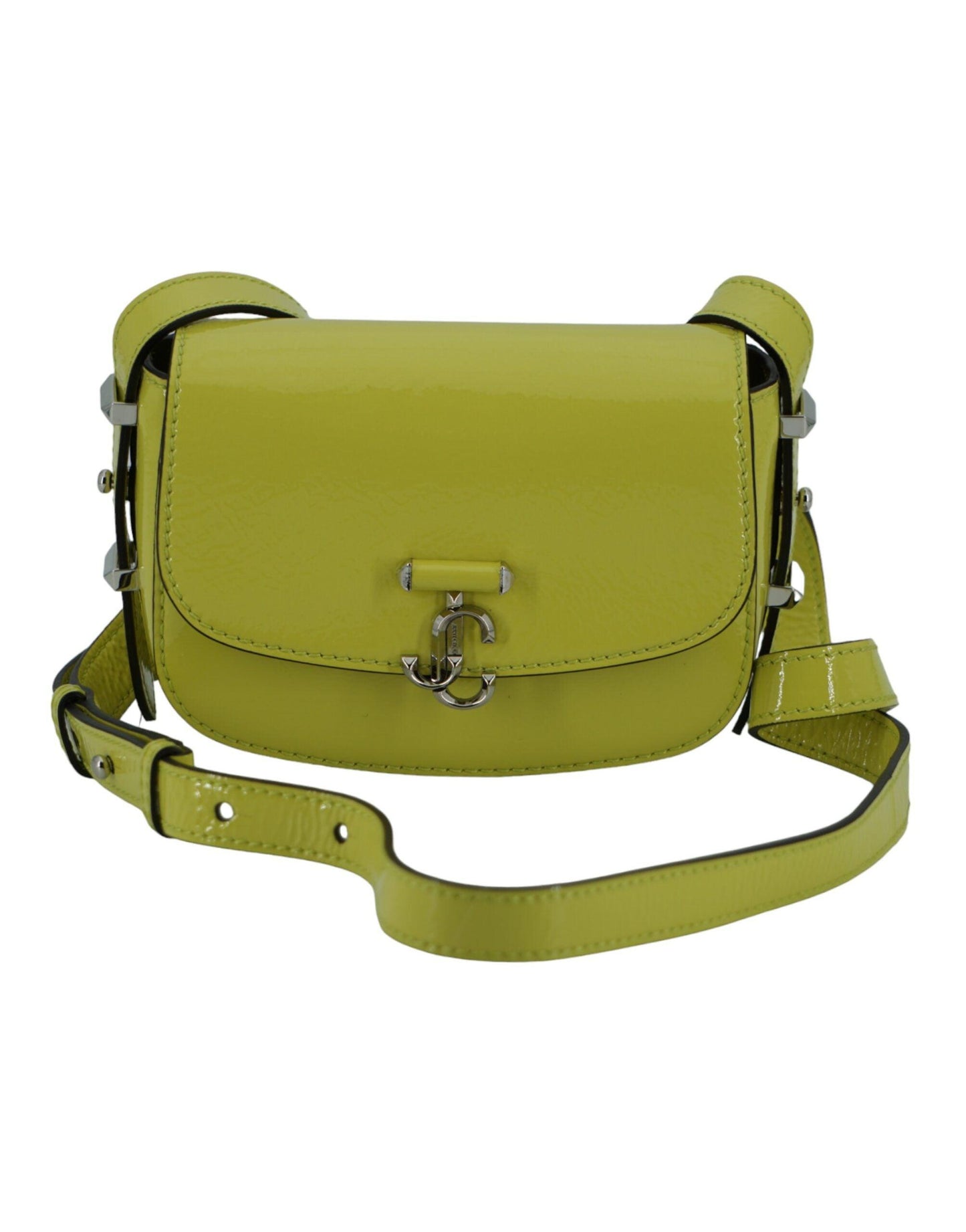 Petit sac à bandoulière en cuir jaune citron Jimmy Choo