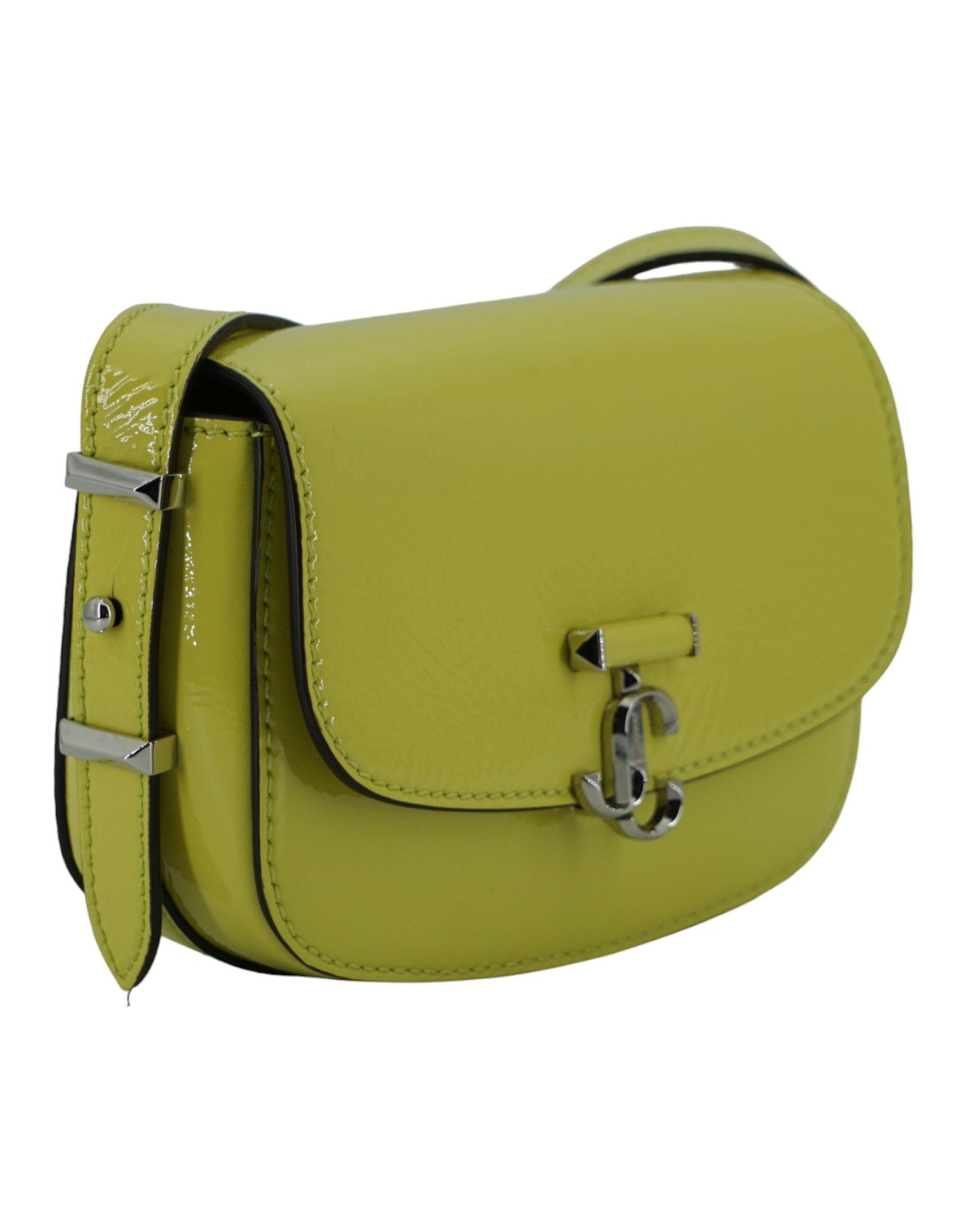 Petit sac à bandoulière en cuir jaune citron Jimmy Choo