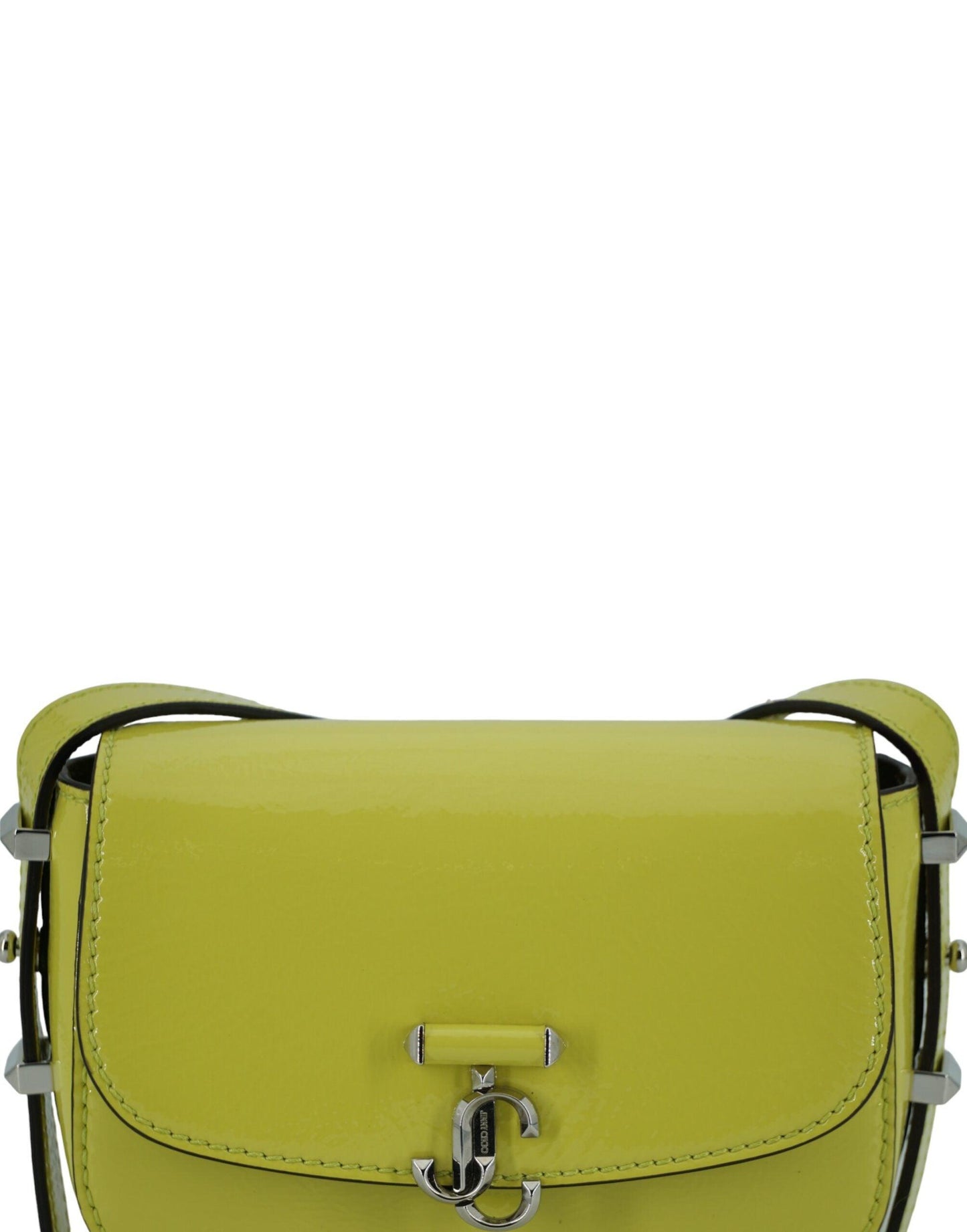 Petit sac à bandoulière en cuir jaune citron Jimmy Choo